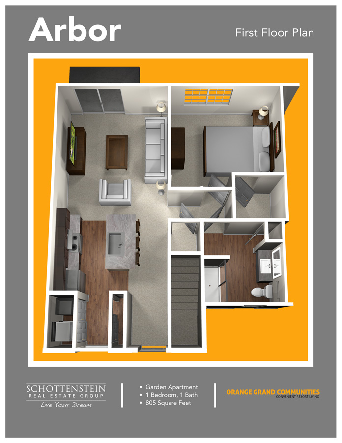 1 2 3 Bedroom Floor Plans Orange Grand Communities